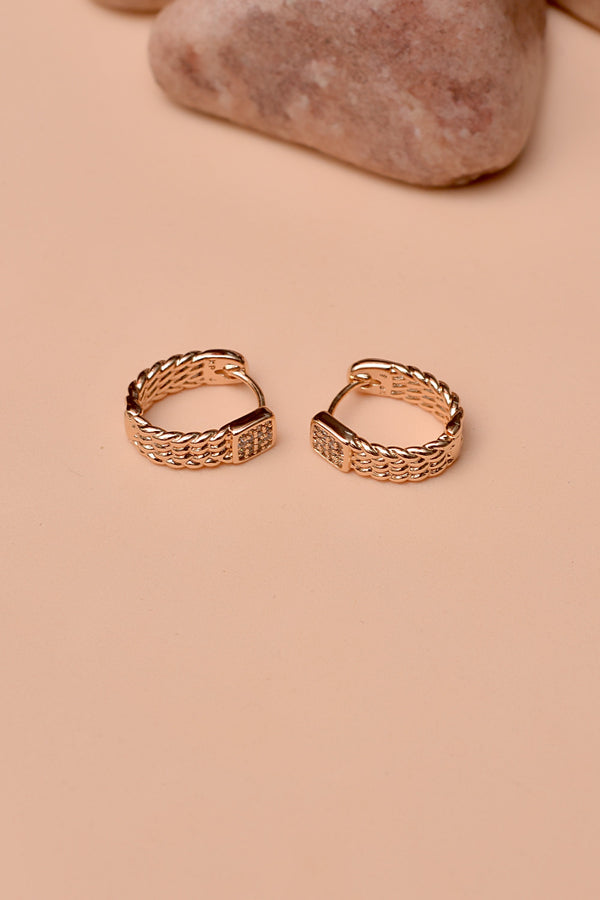 Anzay Jewellery - Daily Wear Golden Hoop Earrings