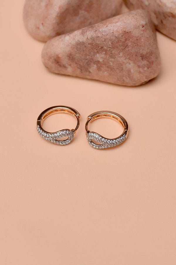 Anzay Jewellery - Daily Wear Golden Hoop Earrings