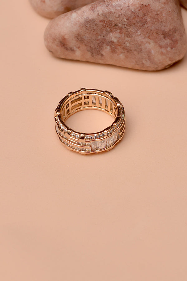Anzay Jewellery - Size 7 Daily Wear Golden Ring