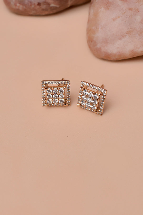 Anzay Jewellery - Daily Wear Golden Ear Studs