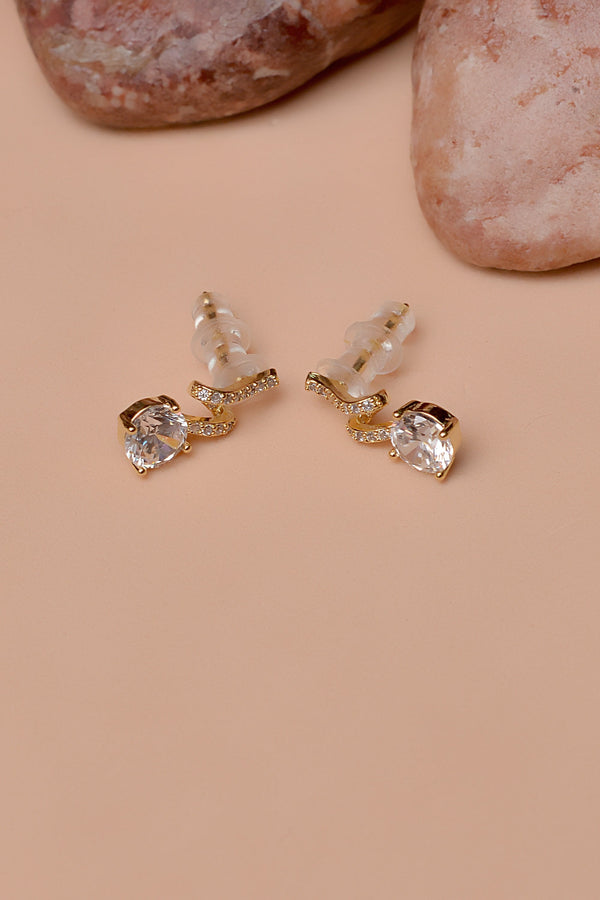 Anzay Jewellery - Daily Wear Golden Ear Studs
