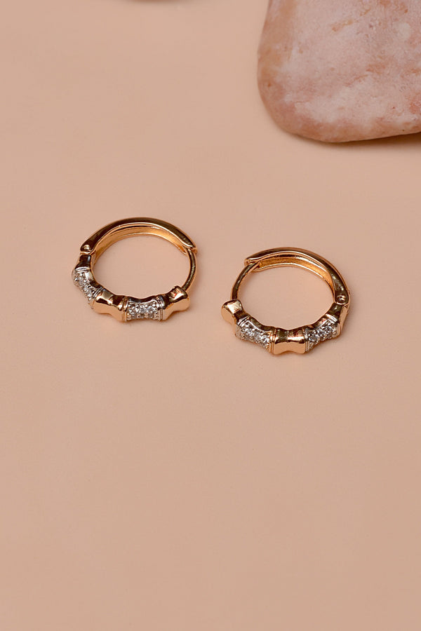 Anzay Jewellery - Daily Wear Golden Hoop Earrings