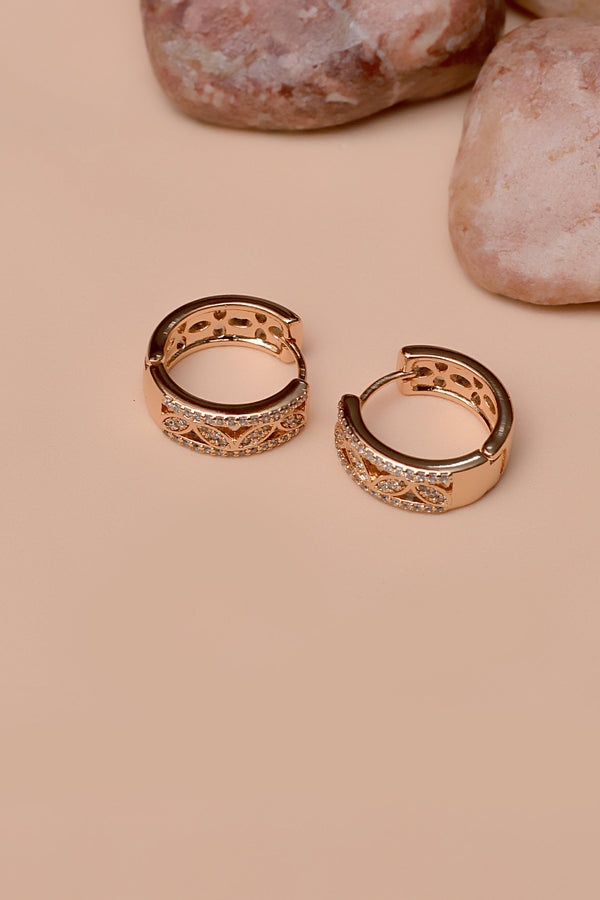 Anzay Jewellery - Daily Wear Golden Hoop Earrings