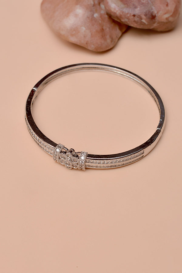 Anzay Jewellery - Daily Wear Silver Karra Bangle