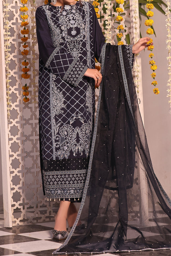 Noorangi - Unstitched Festive Elif | Cotton Silk | 3-Piece MTO Pakistani Dress