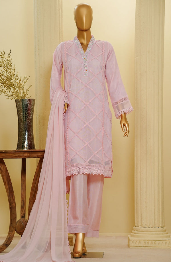 Amna Khadija - Opulent Ornate Luxe Pret 2 Piece Khaddi Net Ba Pink D-02