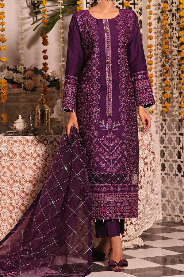 Noorangi - Unstitched Festive İpek | Cotton Silk | 3-Piece MTO Pakistani Dress
