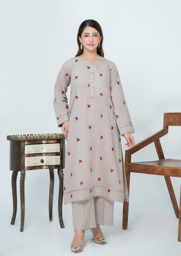 YoloPret - 2pc Multi Embroidered Khaddar AML-W25-0039