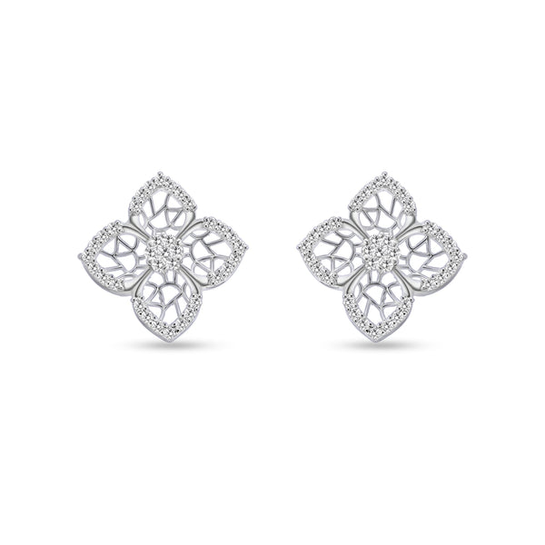Nuqrah - Quatrefoil Lattice tops Handcrafted Silver Jewelery With  Matte Silver and Golden Polish