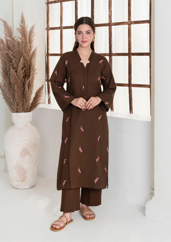 YoloPret - 2pc Multi Embroidered Khaddar AML-W25-0003