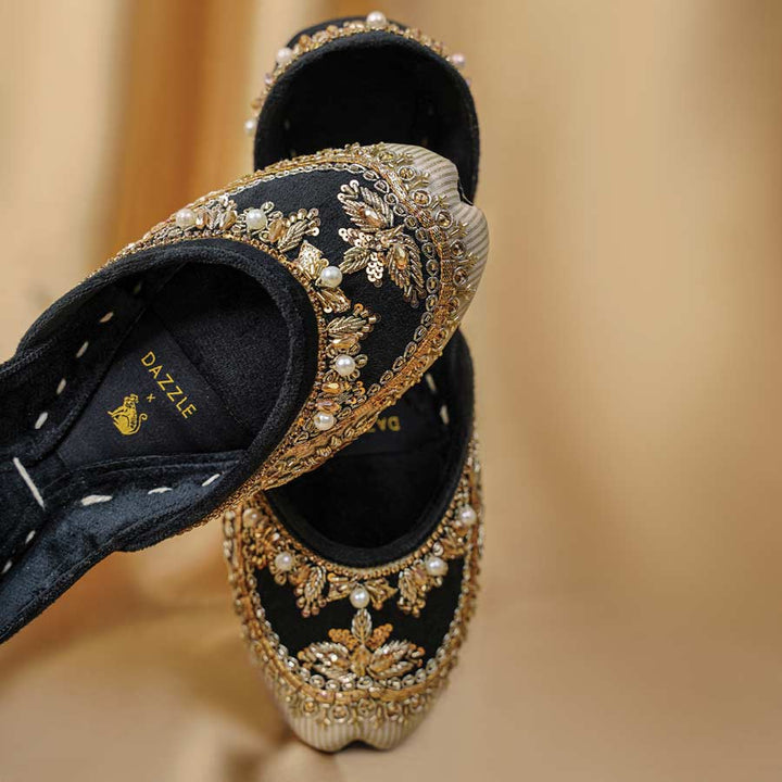 Azal Black-Khussa-kolhapuri-dazzle-by-sarah