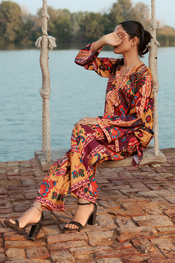Noorangi - Stitched coords Natashaa | Crepe | Co-ords Pakistani Dress