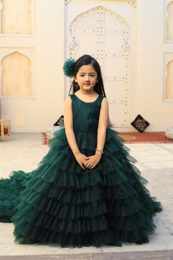 Fairy Queen - GREEN VERONICA Western Wear For Girls