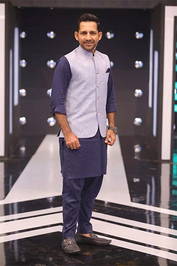 Edge Republic - ER WC 1046 Sky Blue Formal Waist Coat