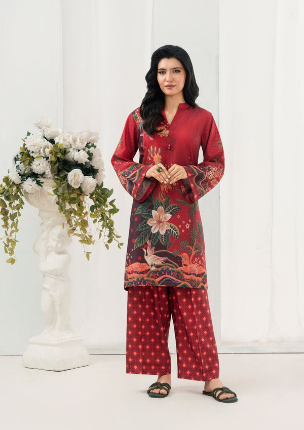 YoloPret - 2Pc Printed Arabic Silk AML-W25-0040