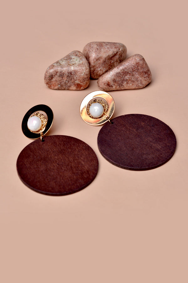 Anzay Jewellery - Party Wear Wooden Earrings
