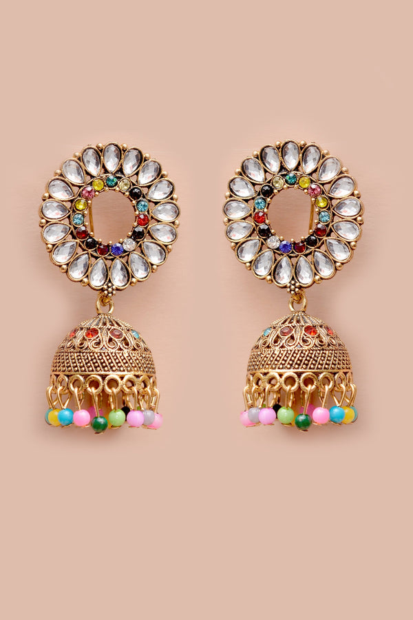 Anzay Jewellery - Party Wear Multicolor Earrings