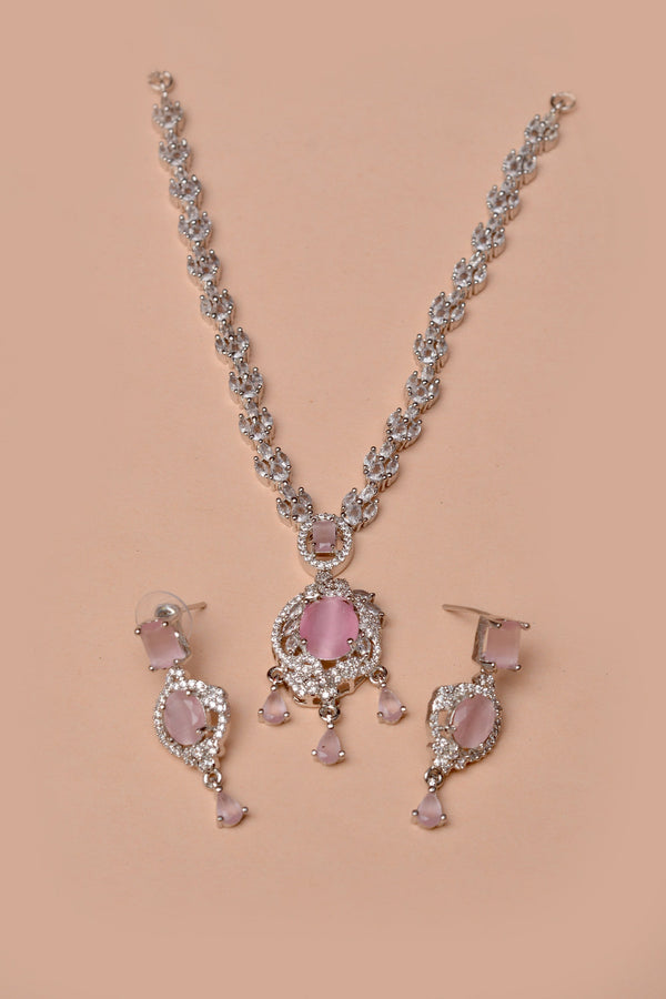 Anzay Jewellery - Party Wear Pink Party Set