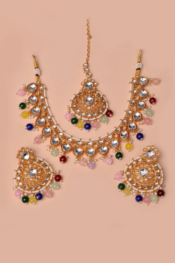 Anzay Jewellery - Party Wear Multicolor Party Set