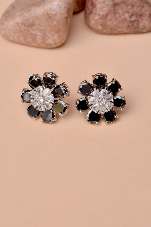 Anzay Jewellery - Party Wear Black Ear Studs