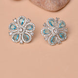 Anzay Jewellery - Party Wear Blue Ear Studs