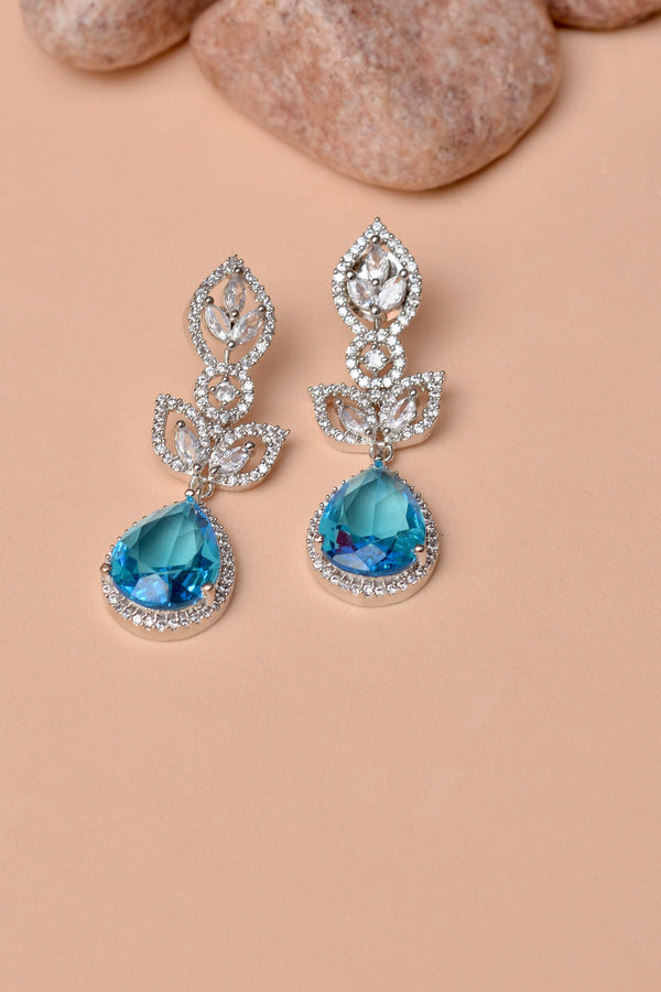 Anzay Jewellery - Party Wear Blue Earrings