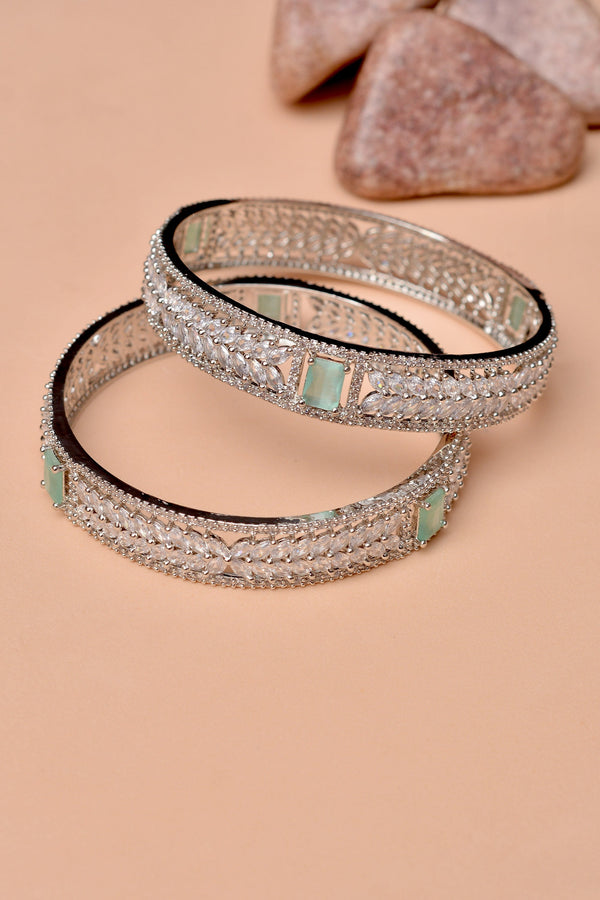 Anzay Jewellery - Size 2-8 Party Wear Green Bangles