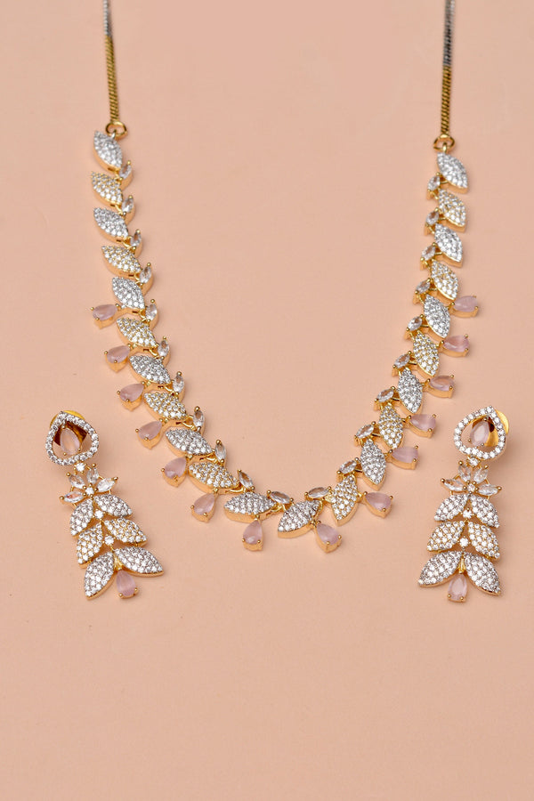 Anzay Jewellery - Party Wear Pink Party Set