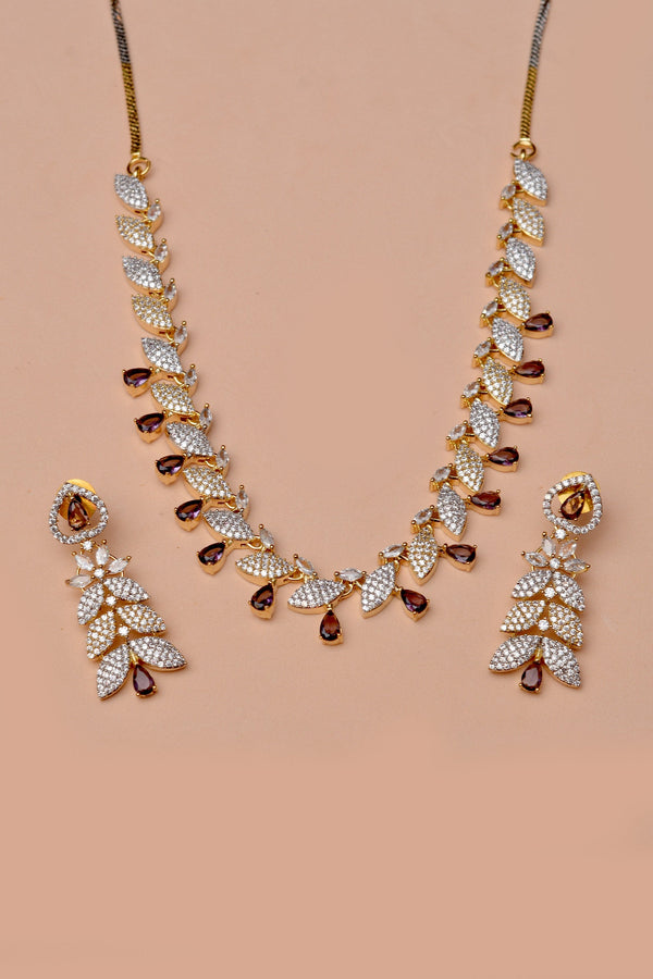Anzay Jewellery - Party Wear Purple Party Set