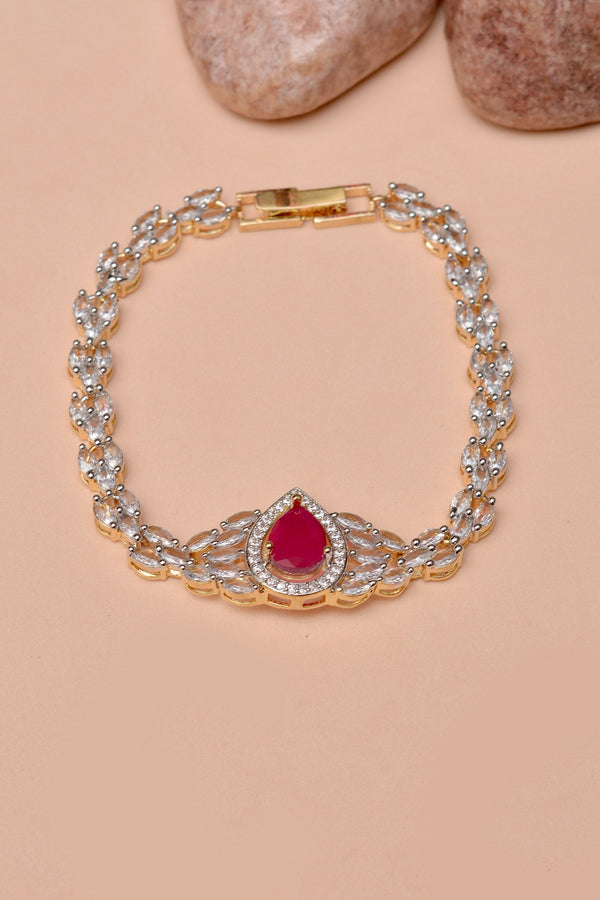 Anzay Jewellery - Party Wear Red Bracelet