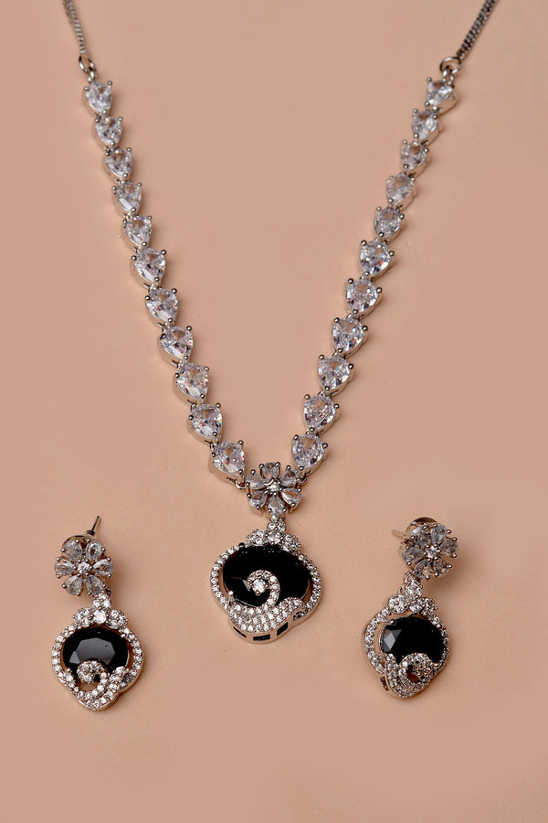 Anzay Jewellery - Party Wear Black Party Set