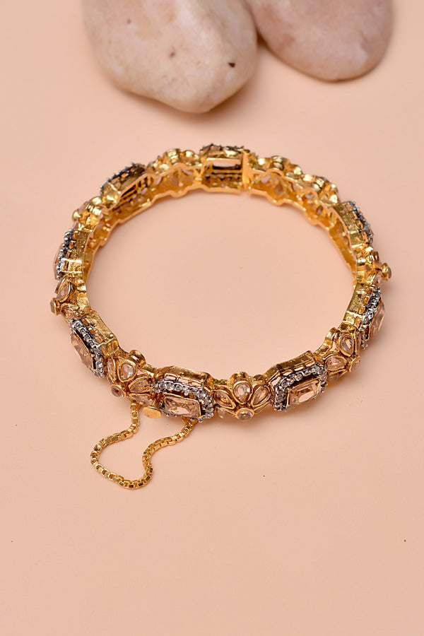 Anzay Jewellery - Size 2-0 Party Wear Champagne Karra Bangle