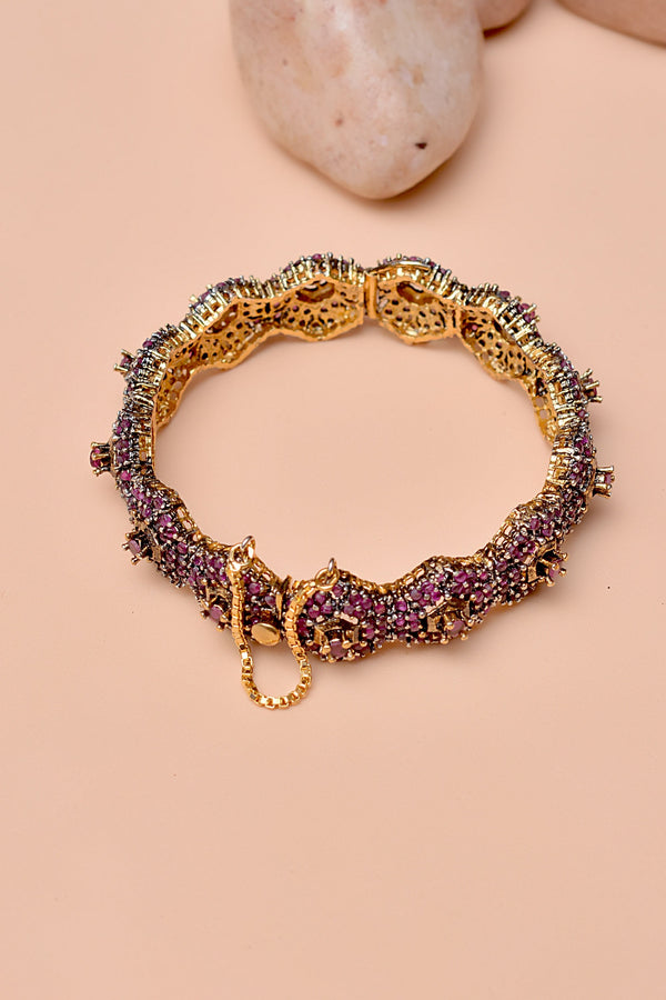 Anzay Jewellery - Size 2-0 Party Wear Red Karra Bangle