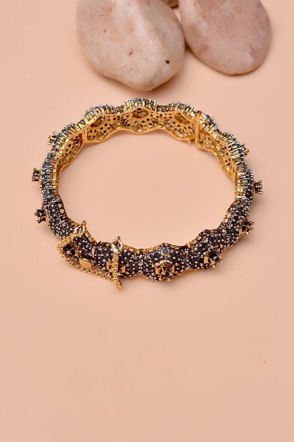 Anzay Jewellery - Size 2-0 Party Wear Blue Karra Bangle