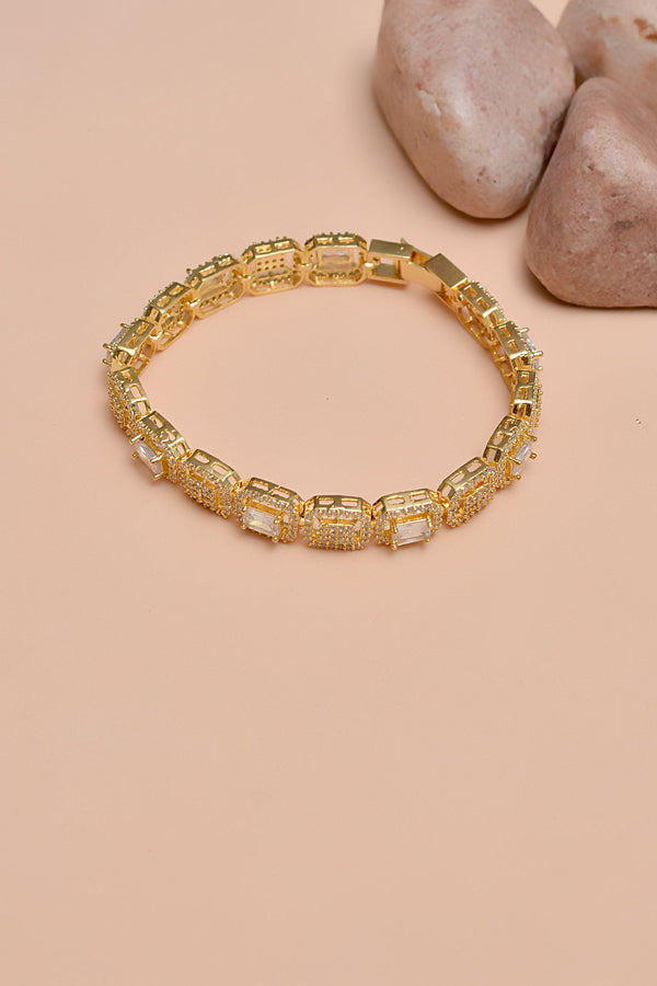 Anzay Jewellery - Party Wear Golden Bracelet