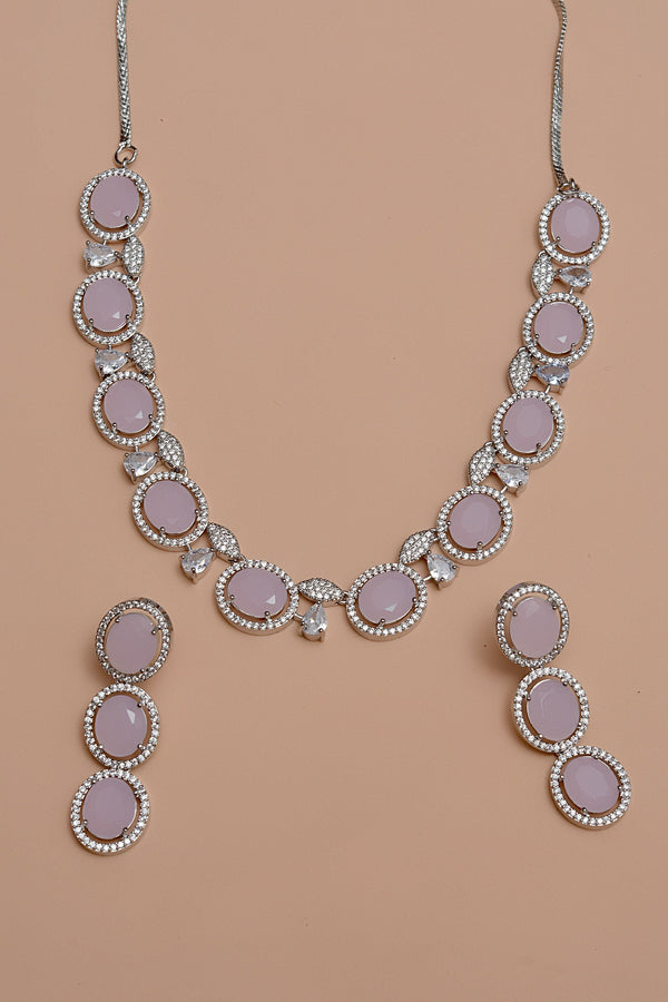 Anzay Jewellery - Party Wear Pink Party Set