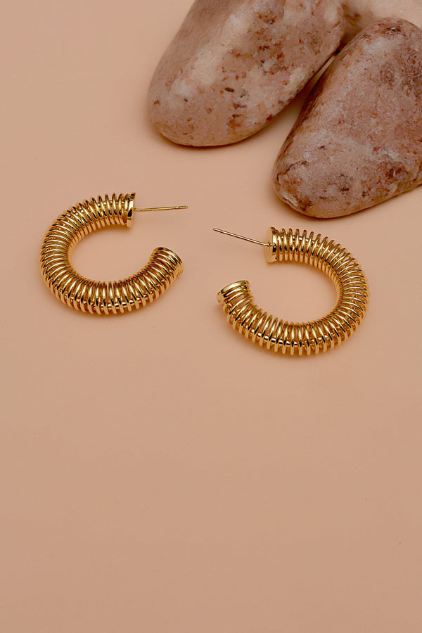Anzay Jewellery - Party Wear Golden Earrings