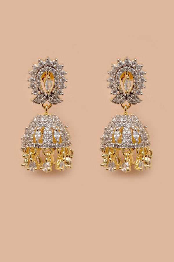 Anzay Jewellery - Party Wear Golden Earrings