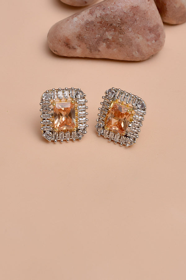 Anzay Jewellery - Party Wear Champagne Earrings