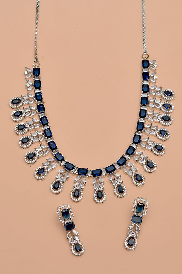 Anzay Jewellery - Party Wear Blue Party Set