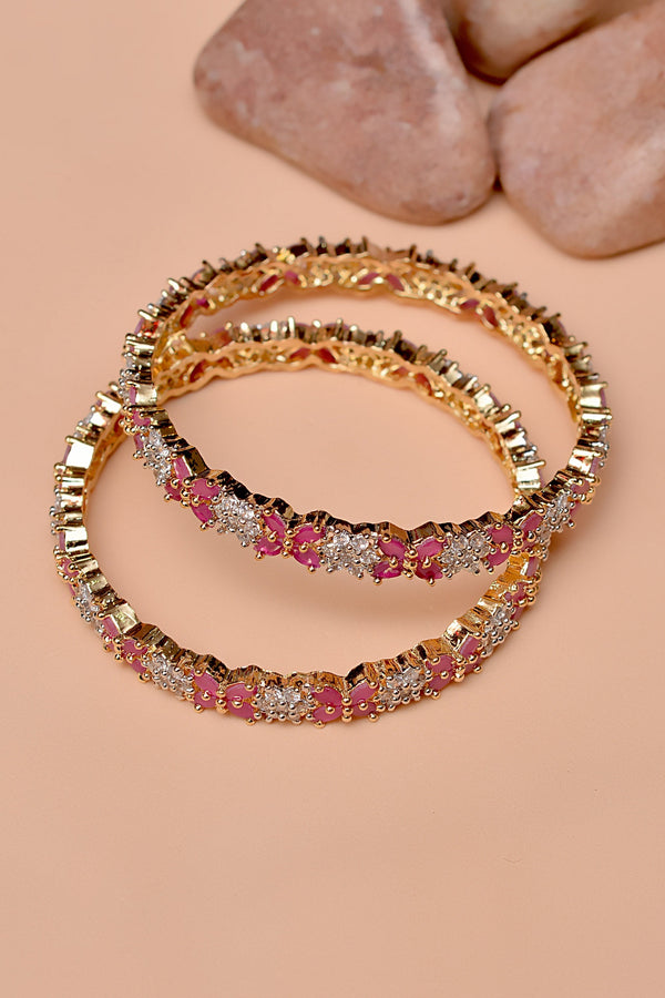 Anzay Jewellery - Size 2-4 Party Wear Red Bangles