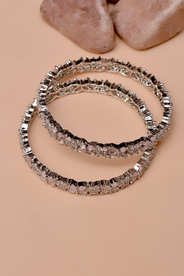 Anzay Jewellery - Size 2-4 Party Wear Pink Bangles