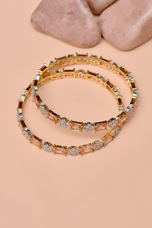 Anzay Jewellery - Size 2-8 Party Wear Champagne Bangles