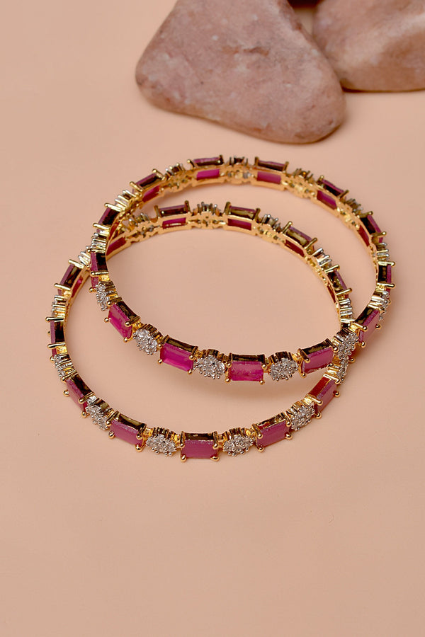 Anzay Jewellery - Size 2-6 Party Wear Red Bangles