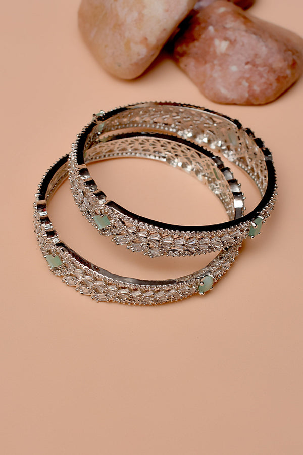 Anzay Jewellery - Size 2-6 Party Wear Green Bangles