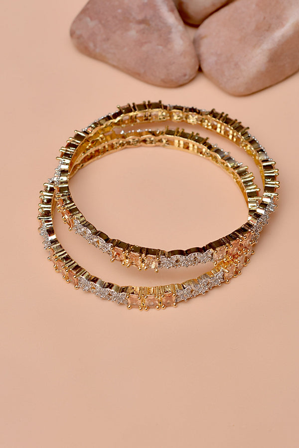 Anzay Jewellery - Size 2-6 Party Wear Champagne Bangles