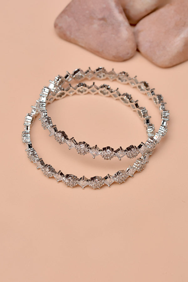 Anzay Jewellery - Size 2-10 Party Wear Silver Bangles