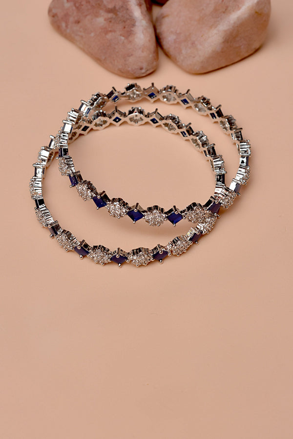 Anzay Jewellery - Size 2-8 Party Wear Blue Bangles