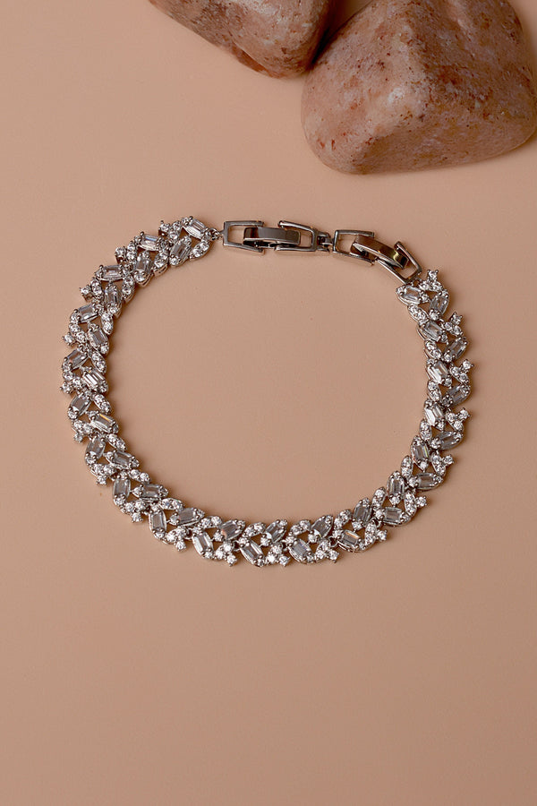 Anzay Jewellery - Party Wear Silver Bracelet