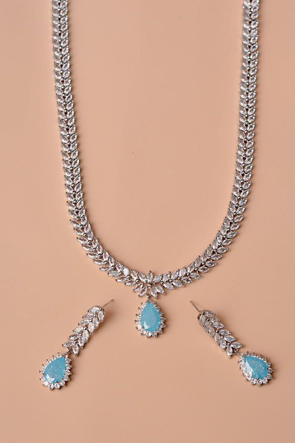 Anzay Jewellery - Party Wear Blue Party Set